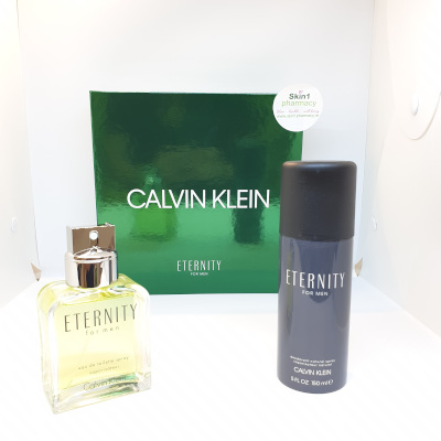 Calvin Klein Eternity For Man Gift Set EDT 100ml Spray with Deodorant 150ml Spray