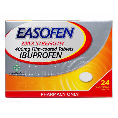 Easofen Ibuprofen 400mg Max Strength Tablets  24 Tablets