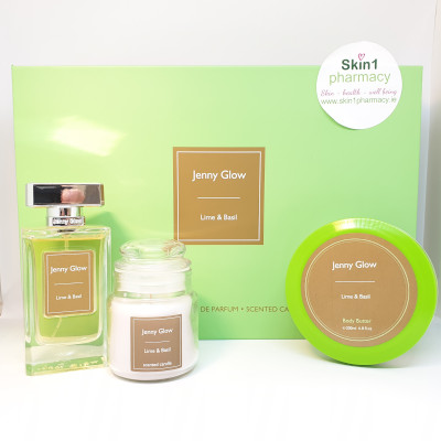 Jenny Glow Lime & Basil Body Butter, Fragrance & Candle Gift Set