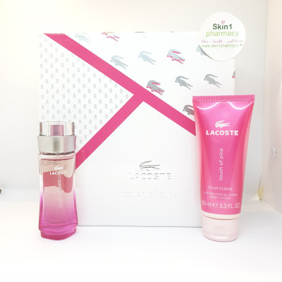 Lacoste Touch Of Pink For Her Gift Set EDT 30ml with Body Lotion 100ml