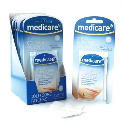 Medicare Invisible Hydrocolloid Cold Sore Patches (Pack of 18)