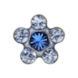 Studex Stainless 6 Stone Daisy Sapphire Light Sapphire Ear Piercing