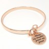 Sterling SIlver Rose Gold Plated Bangle Always My Mother Forever My Friend 