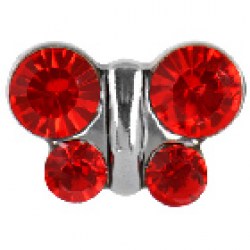 STUDEX S2007WSTX Stainless Steel July Ruby Butterfly 