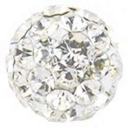 Studex  S5304WSTX Stainless Steel 6mm Fireball Crystal 