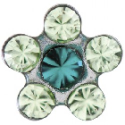 STUDEX S6085WSTX Stainless Steel Daisy Peridot Emerald 