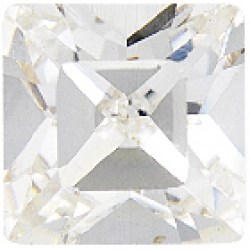 STUDEX (S649STX) Gold Plated 6mm Crystal Square 