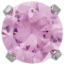 STUDEX (S746WSTX) Stainless Steel Tiffany 5mm C/Z Pink