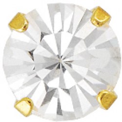 STUDEX (S743STX) Gold Plated Tiffany 5mm April Crystal 