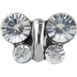 Studex S2004WSTX Stainless Steel April Crystal Butterfly 