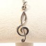 Sterling Silver Music Note Pendant 