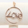 Kilkenny Silver Rose Gold Plated Sterling Silver Love Pendant