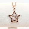 Kilkenny Silver Rose Gold Plated Sterling Silver Pendant with Cubic Zirconia