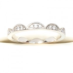 Sterling Silver Tiara Style Ring with Cubic Zirconia Stones