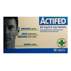 actifed unblock sinus 12 tablets