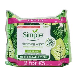 Simple Facial Cleansing Wipes Extra Value Pack 2 x 25